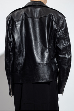 Men's Clothing | VETEMENTS Leather biker jacket | StclaircomoShops 